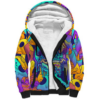 High Feel Skull Sherpa Hoodie What Is Heaven - Wonder Print Shop