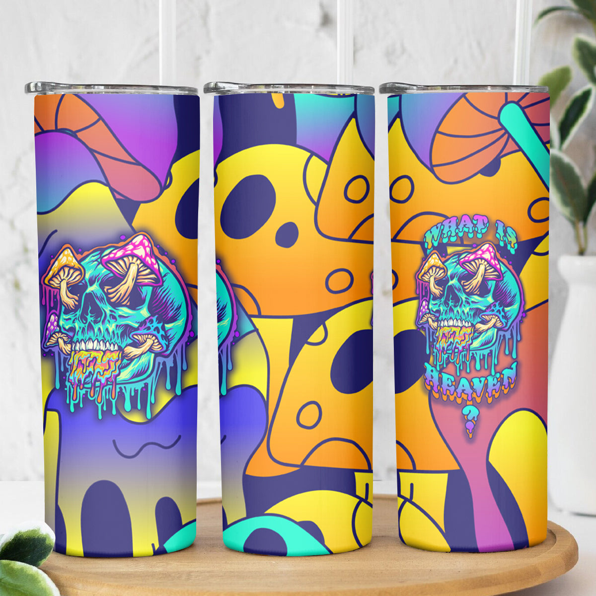 High Feel Skull Skinny Tumbler What Is Heaven - Wonder Print Shop