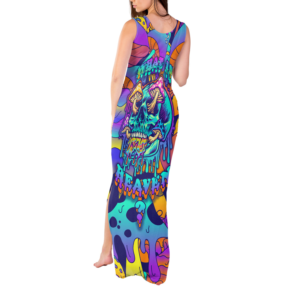 High Feel Skull Tank Maxi Dress What Is Heaven - Wonder Print Shop