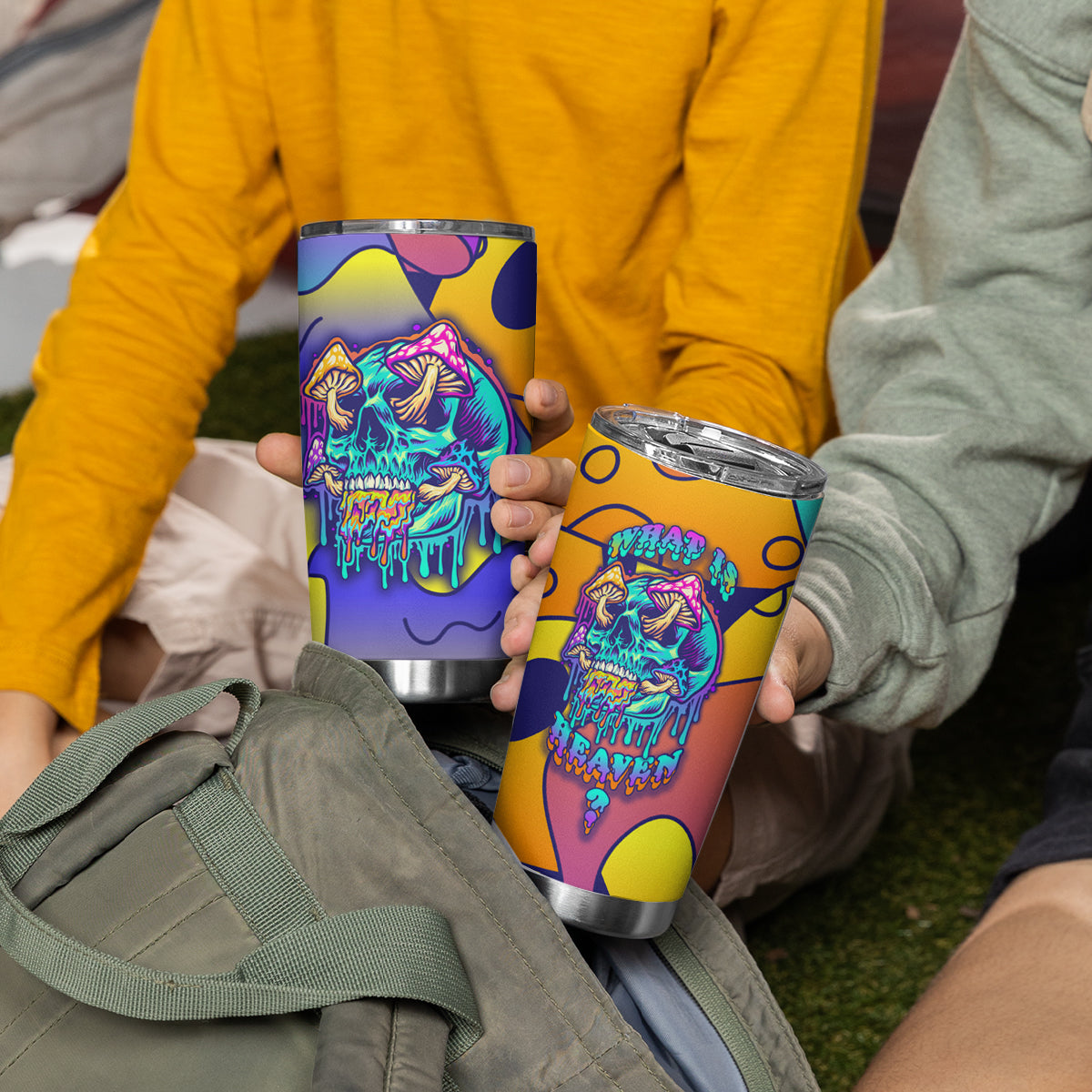 High Feel Skull Tumbler Cup What Is Heaven - Wonder Print Shop