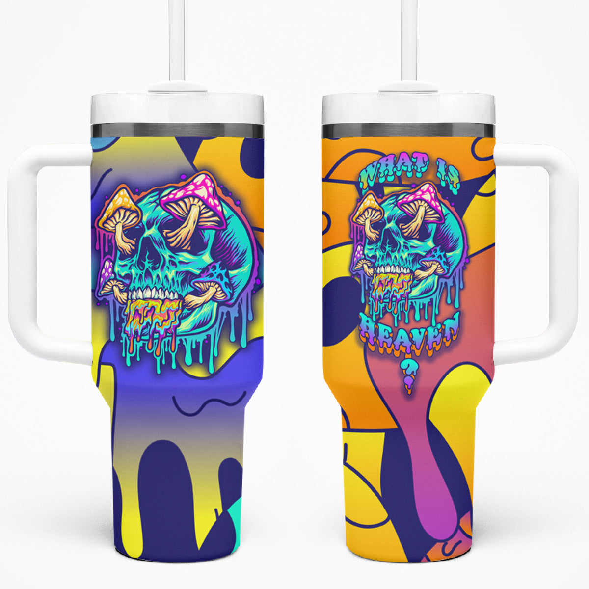 High Feel Skull Tumbler With Handle What Is Heaven - Wonder Print Shop
