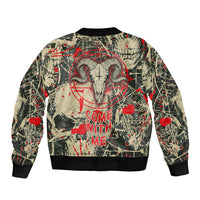 Skull Pattern Bomber Jacket Demon Art - Come With Me - Wonder Print Shop
