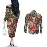 skull-pattern-couples-matching-off-the-shoulder-long-sleeve-dress-and-long-sleeve-button-shirts-demon-art-come-with-me