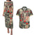 Skull Pattern Couples Matching Puletasi Dress and Hawaiian Shirt Demon Art - Come With Me - Wonder Print Shop