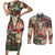 Skull Pattern Couples Matching Short Sleeve Bodycon Dress and Long Sleeve Button Shirts Demon Art - Come With Me - Wonder Print Shop