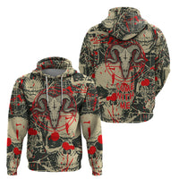 Skull Pattern Hoodie Demon Art - Come With Me - Wonder Print Shop