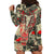 Skull Pattern Hoodie Dress Demon Art - Come With Me - Wonder Print Shop