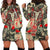 Skull Pattern Hoodie Dress Demon Art - Come With Me - Wonder Print Shop