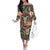 Skull Pattern Off The Shoulder Long Sleeve Dress Demon Art - Come With Me - Wonder Print Shop