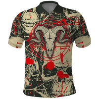 Skull Pattern Polo Shirt Demon Art - Come With Me - Wonder Print Shop