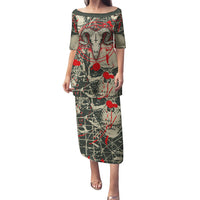 Skull Pattern Puletasi Demon Art - Come With Me - Wonder Print Shop