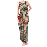 Skull Pattern Tank Maxi Dress Demon Art - Come With Me - Wonder Print Shop