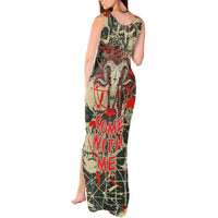 Skull Pattern Tank Maxi Dress Demon Art - Come With Me - Wonder Print Shop