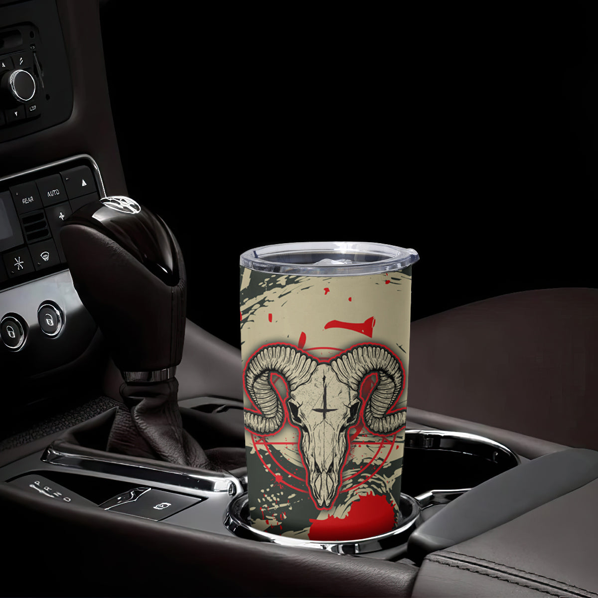 Skull Pattern Tumbler Cup Demon Art - Come With Me - Wonder Print Shop