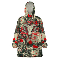 Skull Pattern Wearable Blanket Hoodie Demon Art - Come With Me - Wonder Print Shop