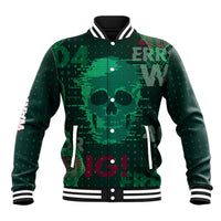 Technology Skull Baseball Jacket Warning - Erro 404 - Wonder Print Shop