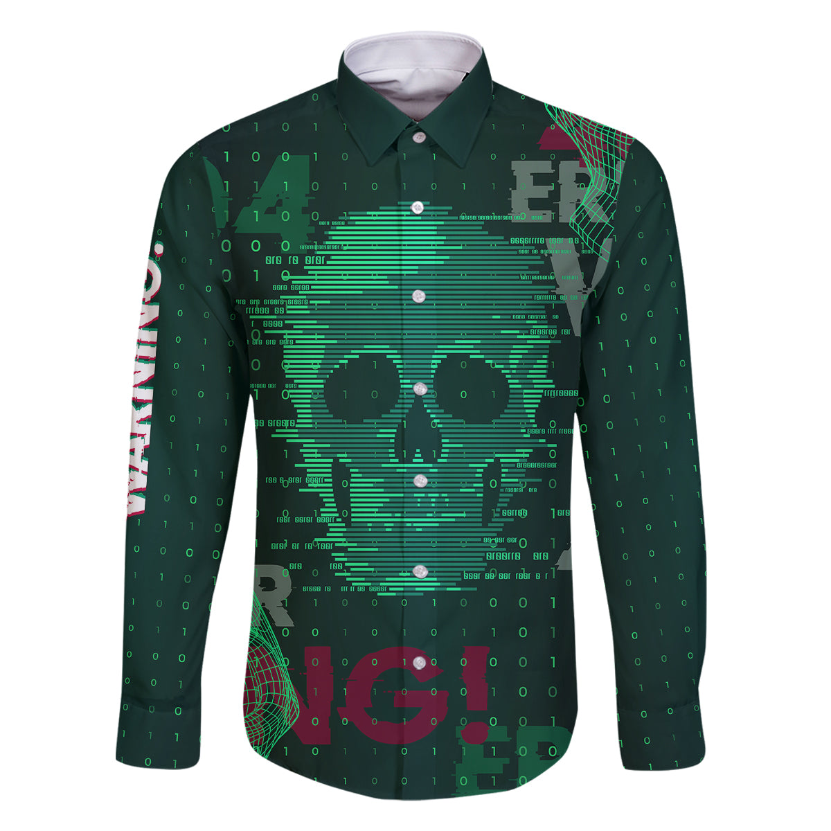 Technology Skull Family Matching Mermaid Dress and Hawaiian Shirt Warning - Erro 404 - Wonder Print Shop