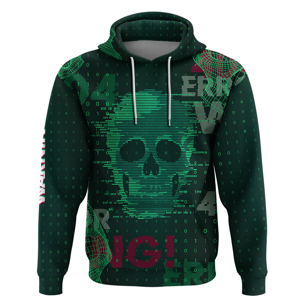 Technology Skull Hoodie Warning - Erro 404 - Wonder Print Shop