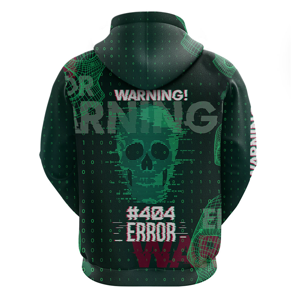 Technology Skull Hoodie Warning - Erro 404 - Wonder Print Shop