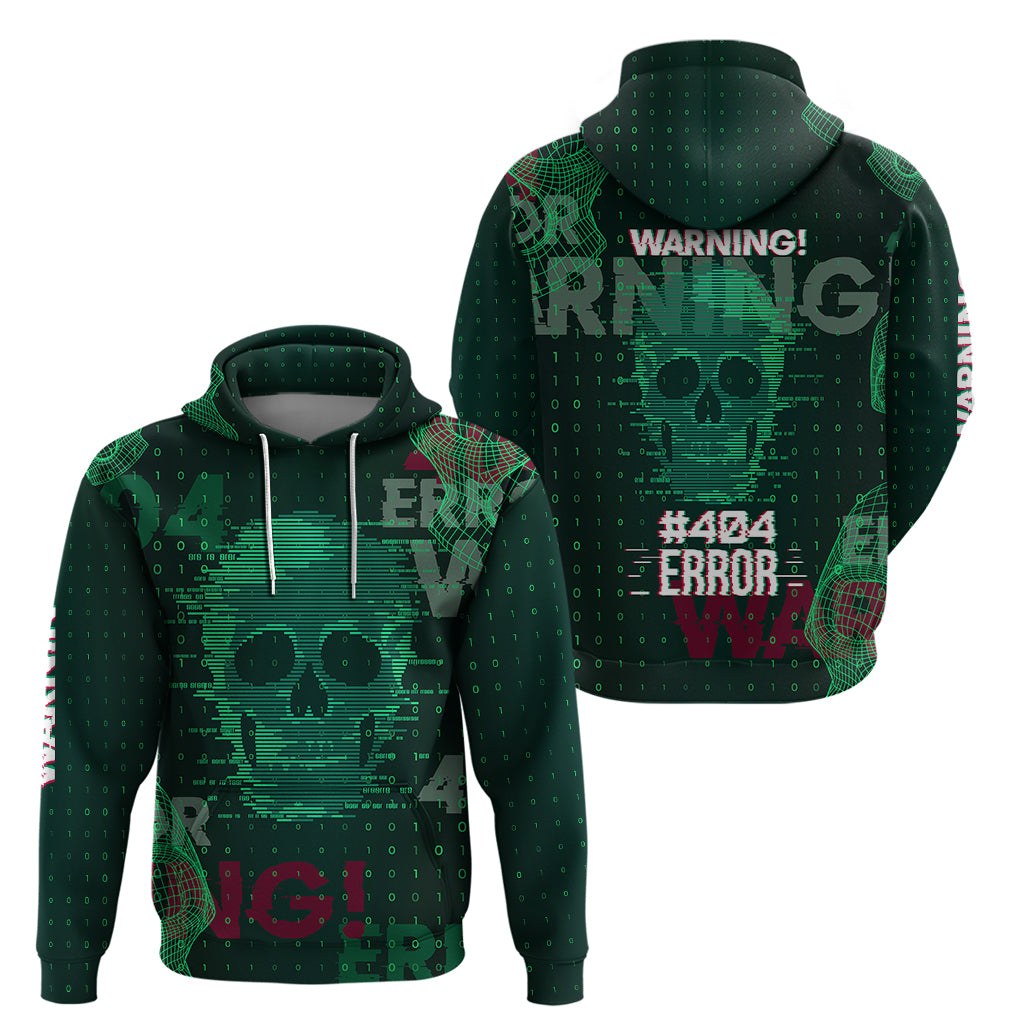 Technology Skull Hoodie Warning - Erro 404 - Wonder Print Shop