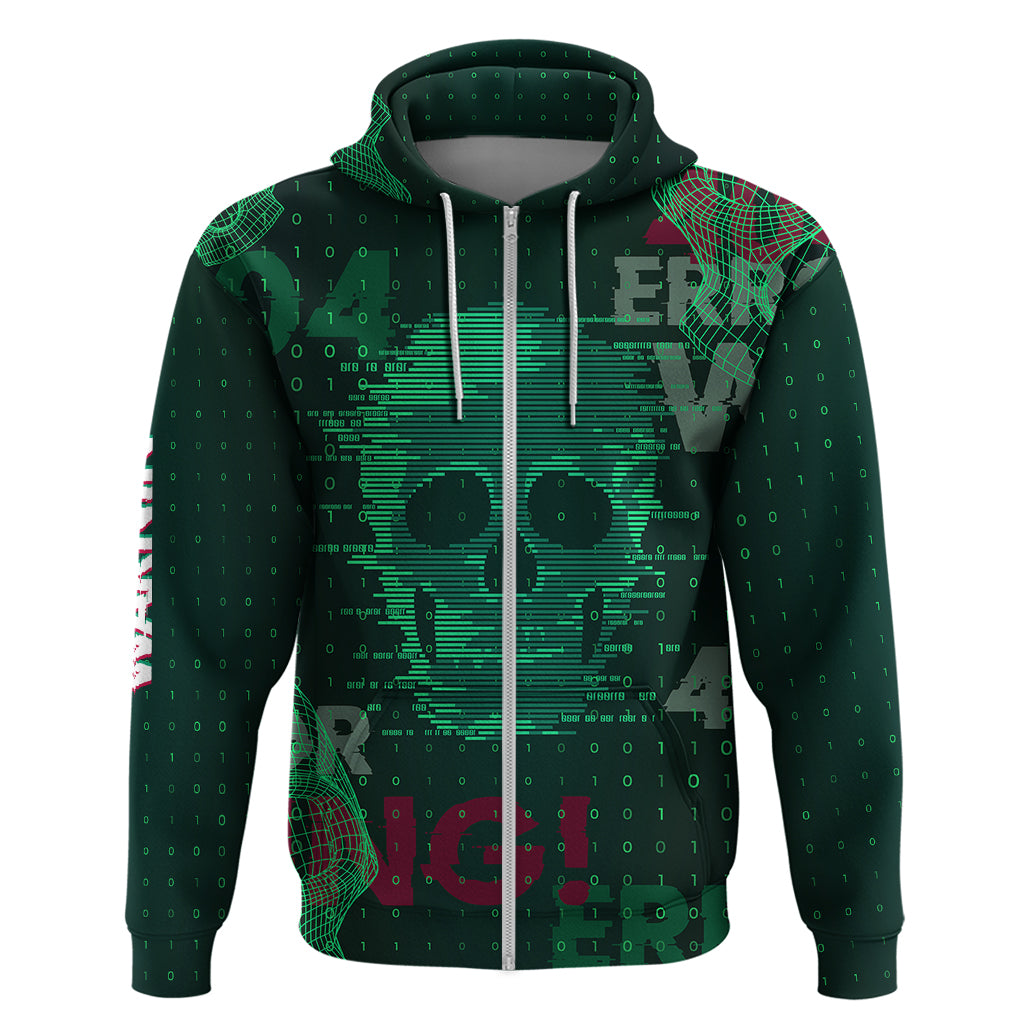 Technology Skull Hoodie Warning - Erro 404 - Wonder Print Shop