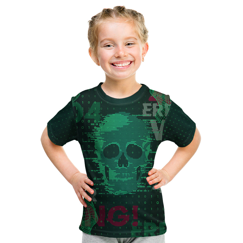 Technology Skull Kid T Shirt Warning - Erro 404 - Wonder Print Shop
