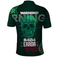 Technology Skull Polo Shirt Warning - Erro 404 - Wonder Print Shop