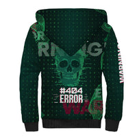 Technology Skull Sherpa Hoodie Warning - Erro 404 - Wonder Print Shop