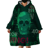 Technology Skull Wearable Blanket Hoodie Warning - Erro 404 - Wonder Print Shop