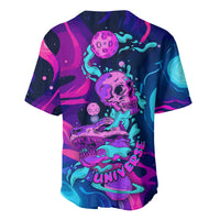 Space Skull Baseball Jersey Skeleton Color Neon Paint On Space - Wonder Print Shop