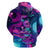 Space Skull Hoodie Skeleton Color Neon Paint On Space - Wonder Print Shop