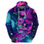 Space Skull Hoodie Skeleton Color Neon Paint On Space - Wonder Print Shop