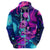 Space Skull Hoodie Skeleton Color Neon Paint On Space - Wonder Print Shop