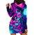 Space Skull Hoodie Dress Skeleton Color Neon Paint On Space - Wonder Print Shop