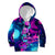 Space Skull Kid Hoodie Skeleton Color Neon Paint On Space - Wonder Print Shop