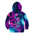 Space Skull Kid Hoodie Skeleton Color Neon Paint On Space - Wonder Print Shop
