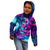 Space Skull Kid Hoodie Skeleton Color Neon Paint On Space - Wonder Print Shop