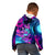 Space Skull Kid Hoodie Skeleton Color Neon Paint On Space - Wonder Print Shop