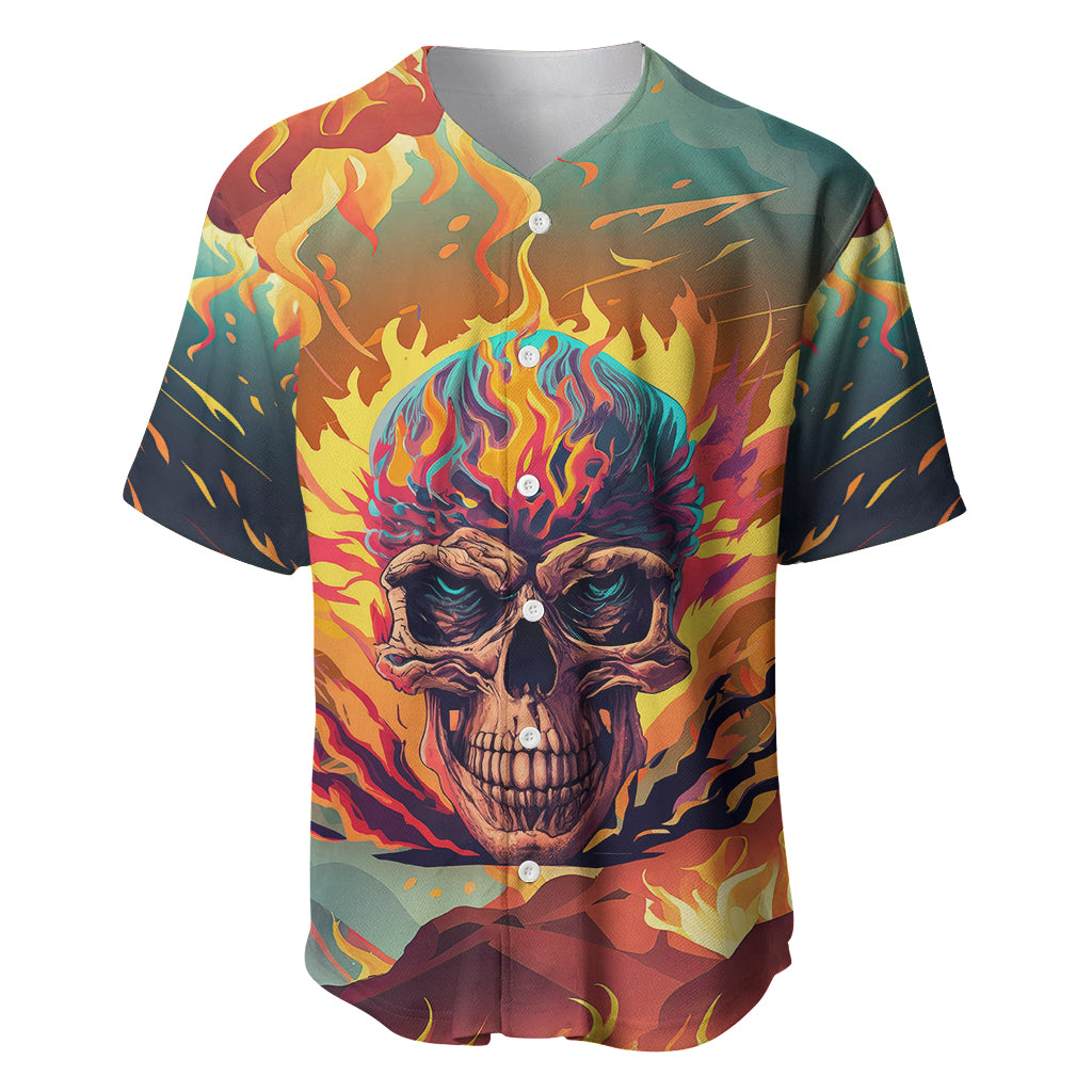 I Can Fix Stupid Bit It's Gonna Hurt Flaming kull Baseball Jersey - Wonder Print Shop