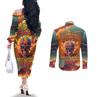 i-can-fix-stupid-bit-its-gonna-hurt-flaming-kull-couples-matching-off-the-shoulder-long-sleeve-dress-and-long-sleeve-button-shirts