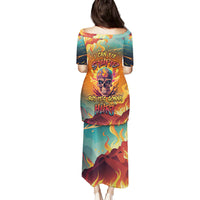 I Can Fix Stupid Bit It's Gonna Hurt Flaming kull Family Matching Puletasi Dress and Hawaiian Shirt - Wonder Print Shop