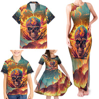 I Can Fix Stupid Bit It's Gonna Hurt Flaming kull Family Matching Tank Maxi Dress and Hawaiian Shirt - Wonder Print Shop