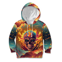 I Can Fix Stupid Bit It's Gonna Hurt Flaming kull Kid Hoodie - Wonder Print Shop