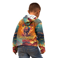 I Can Fix Stupid Bit It's Gonna Hurt Flaming kull Kid Hoodie - Wonder Print Shop