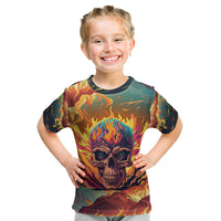I Can Fix Stupid Bit It's Gonna Hurt Flaming kull Kid T Shirt - Wonder Print Shop
