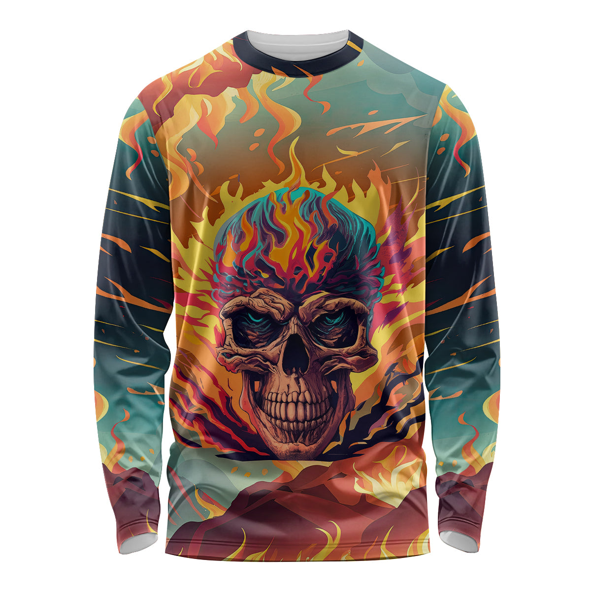 I Can Fix Stupid Bit It's Gonna Hurt Flaming kull Long Sleeve Shirt - Wonder Print Shop