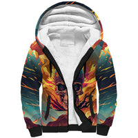 I Can Fix Stupid Bit It's Gonna Hurt Flaming kull Sherpa Hoodie - Wonder Print Shop
