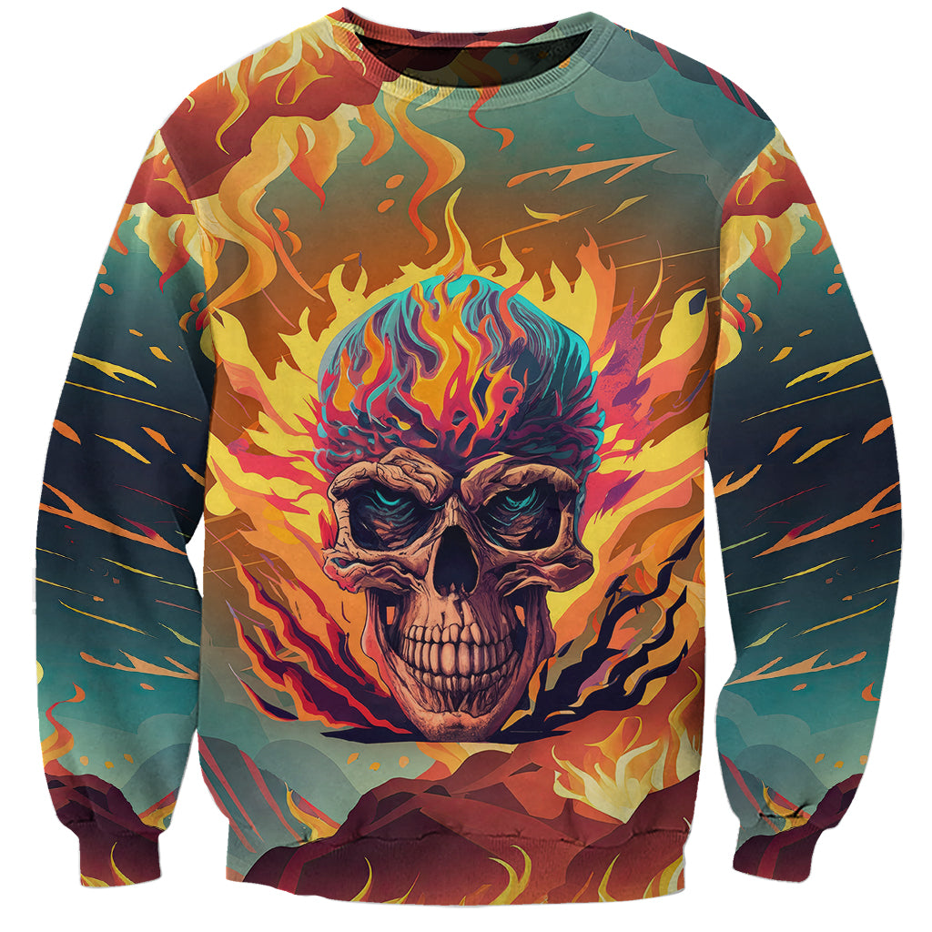 I Can Fix Stupid Bit It's Gonna Hurt Flaming kull Sweatshirt - Wonder Print Shop