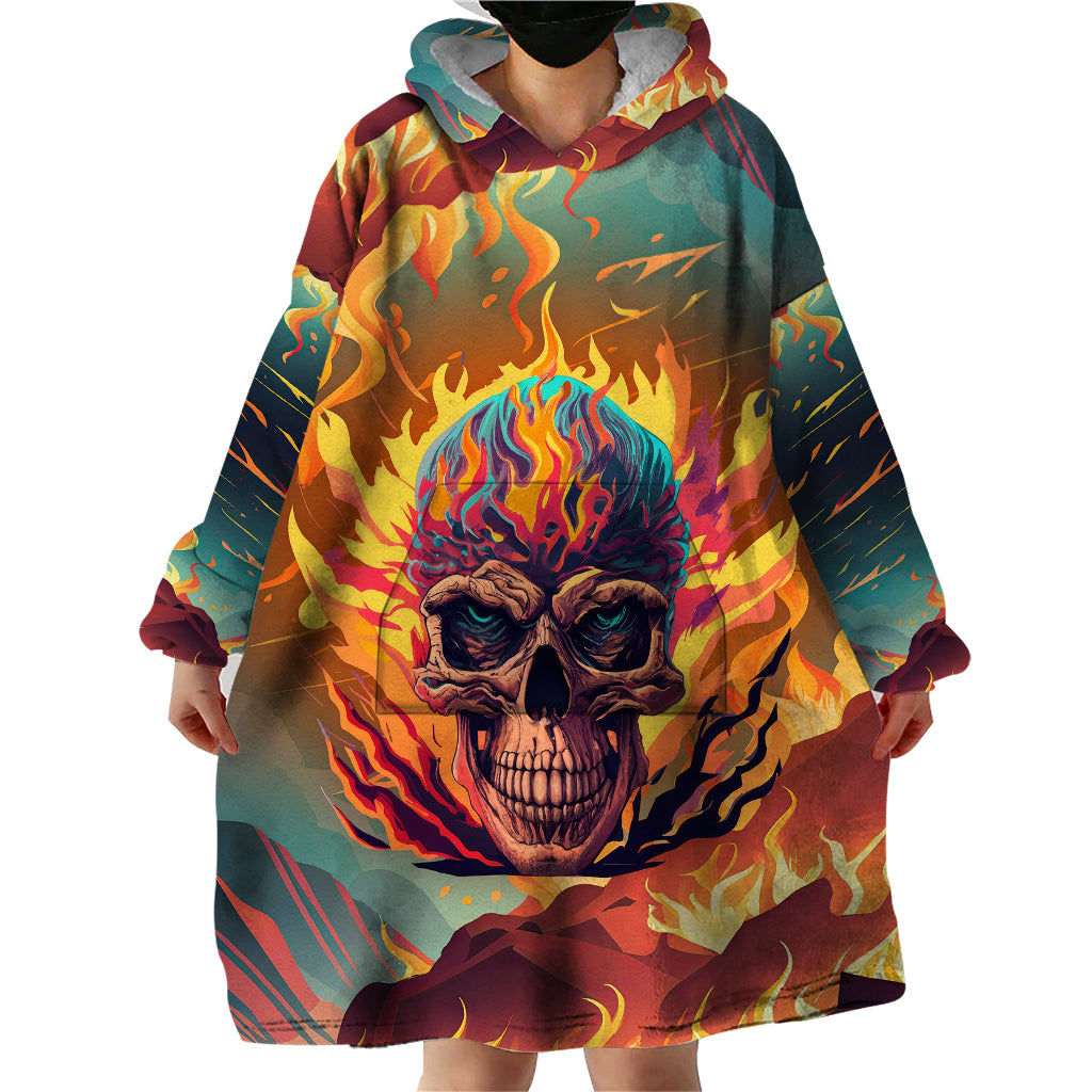 I Can Fix Stupid Bit It's Gonna Hurt Flaming kull Wearable Blanket Hoodie - Wonder Print Shop
