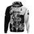 Black Joke Skull Hoodie Spade Ace Grunge Art - Wonder Print Shop